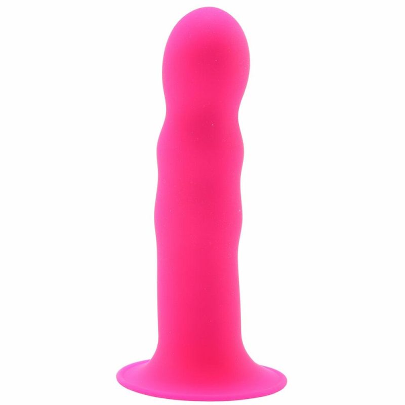 Dildos | Squeeze-It Wavy Dildo In Pink Dildos Dildos