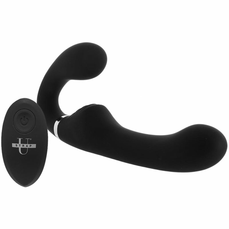 Dildos | Strap U Mighty Rider Strapless Strap-On Vibe In Black Dildos Black