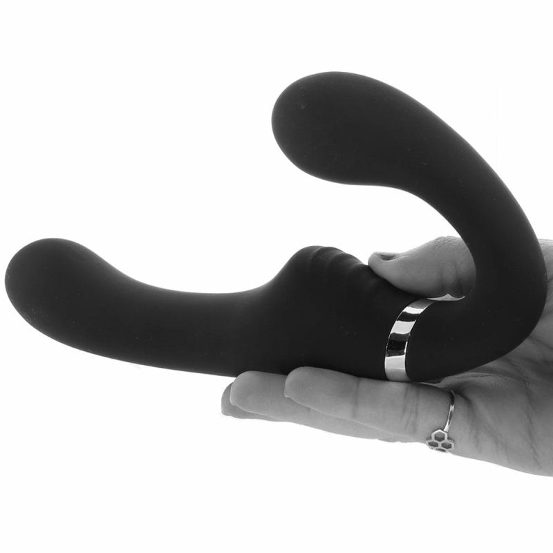 Dildos | Strap U Mighty Rider Strapless Strap-On Vibe In Black Dildos Black