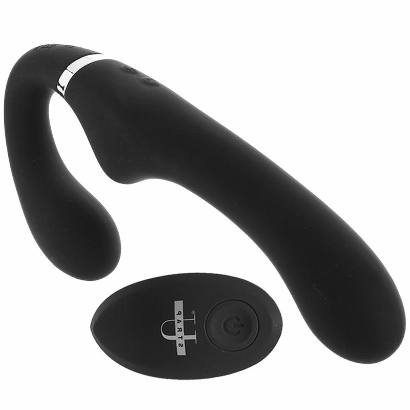 Dildos | Strap U Mighty Rider Strapless Strap-On Vibe In Black Dildos Black