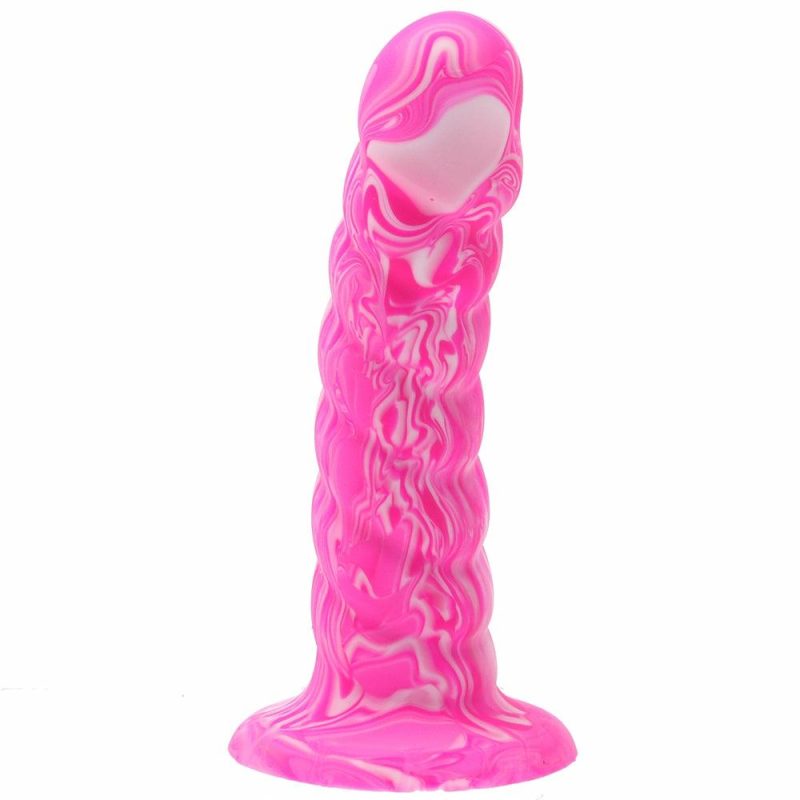 Dildos | Twisted Love Twisted Ribbed Probe In Pink Dildos CalExotics