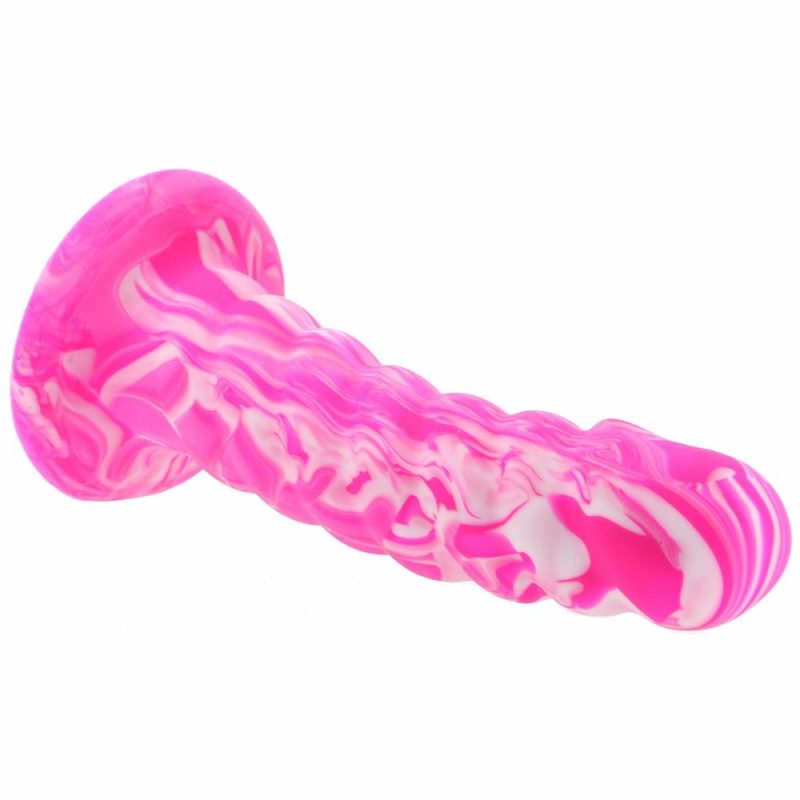 Dildos | Twisted Love Twisted Ribbed Probe In Pink Dildos CalExotics