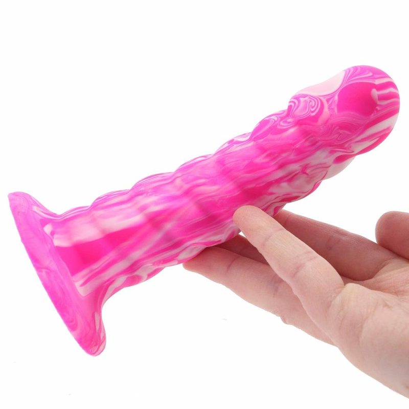 Dildos | Twisted Love Twisted Ribbed Probe In Pink Dildos CalExotics