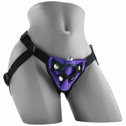 Dildos | Velvet Vibrating Bullet Harness In Purple Dildos Dildos