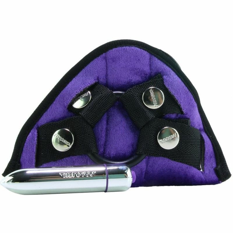 Dildos | Velvet Vibrating Bullet Harness In Purple Dildos Dildos