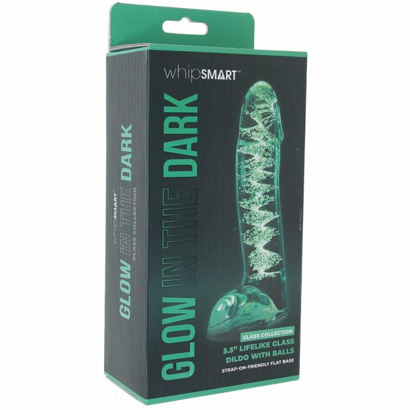 Dildos | Whipsmart Glow In The Dark Ballsy Glass Dildo Dildos Dildos