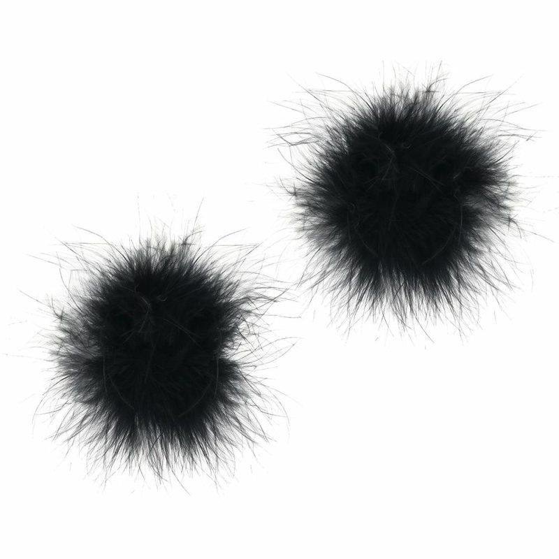 Lingerie | Nipple Couture Marabou Covers In Black Lingerie Lingerie