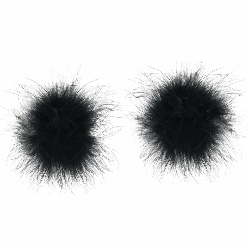 Lingerie | Nipple Couture Marabou Covers In Black Lingerie Lingerie