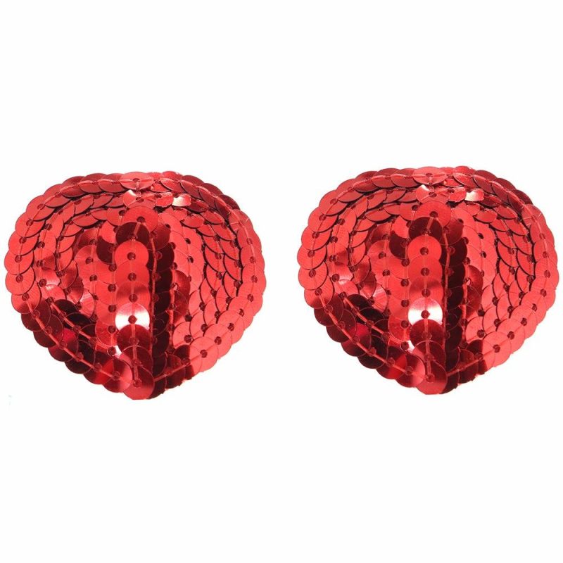 Lingerie | Nipple Couture Red Sequin Heart Covers Lingerie Lingerie