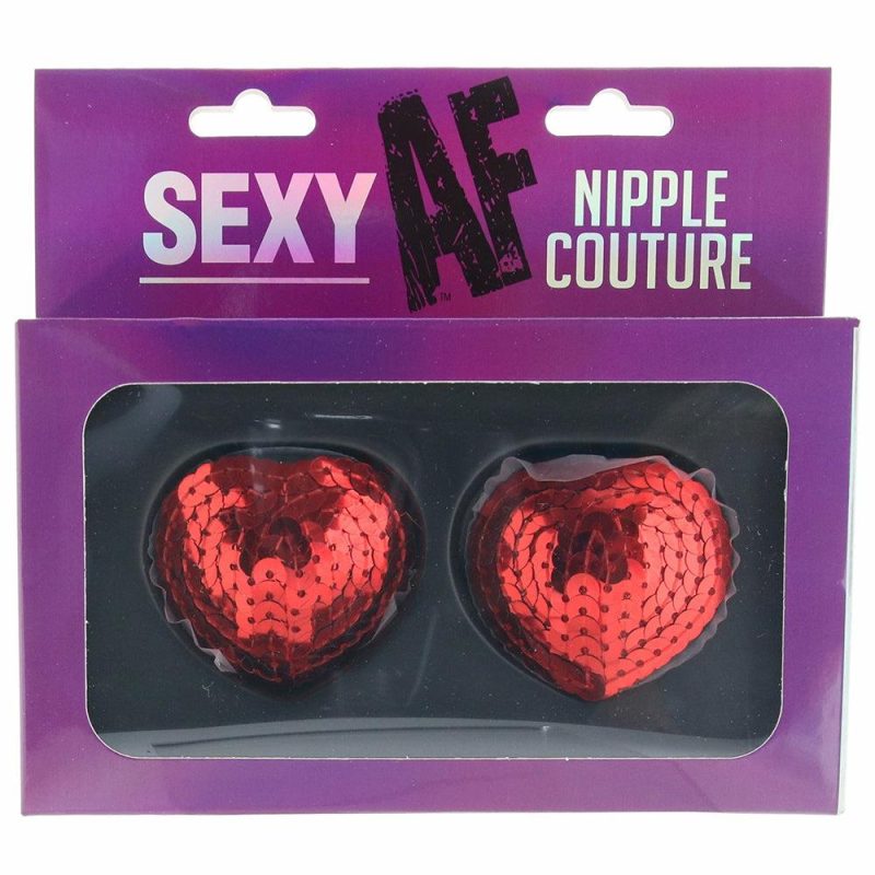 Lingerie | Nipple Couture Red Sequin Heart Covers Lingerie Lingerie