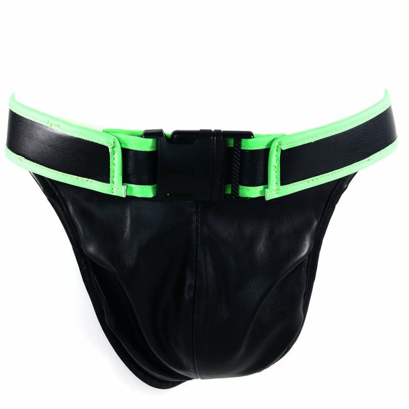 Lingerie | Ouch! Glow In The Dark Front Buckle Jock Strap /M Bondage Bondage