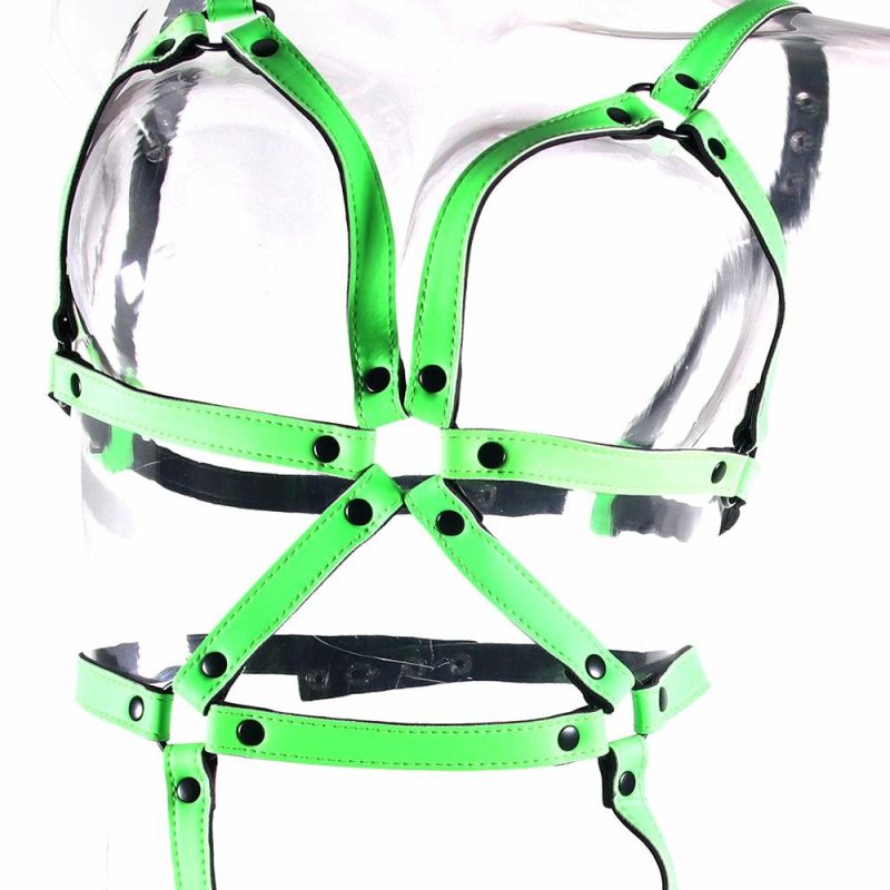 Lingerie | Ouch! Glow In The Dark Full Body Harness In L/Xl Bondage Bondage