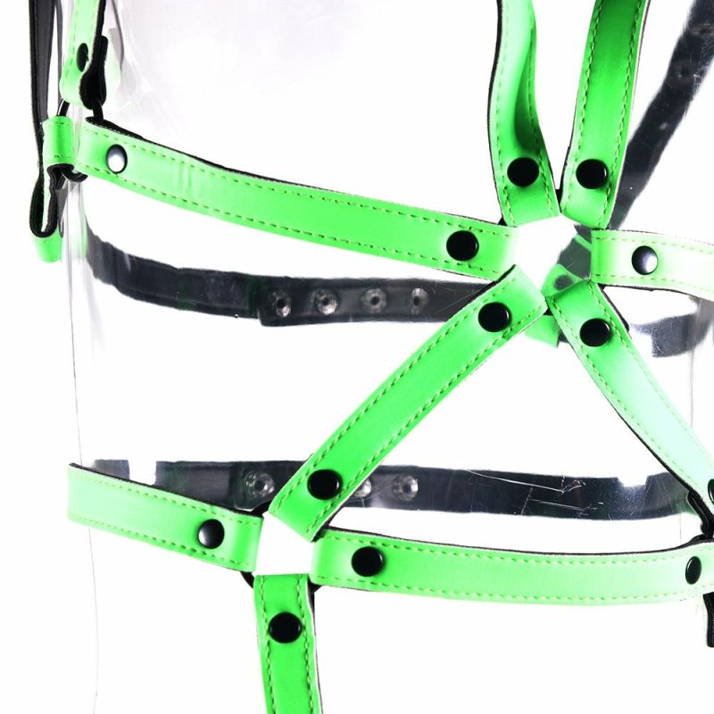 Lingerie | Ouch! Glow In The Dark Full Body Harness In L/Xl Bondage Bondage