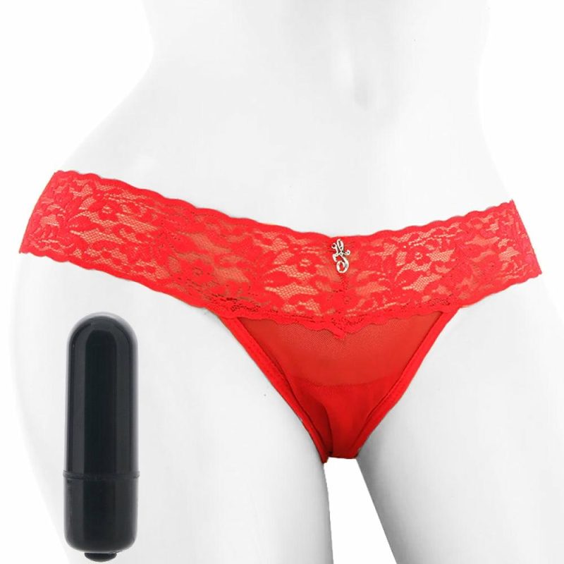 Lingerie | Vibrating Panties With Hidden Vibe Pocket Red In M/L Lingerie Hustler