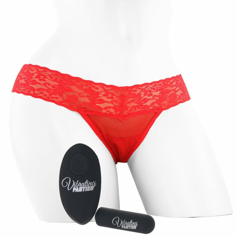 Lingerie | Wireless Remote Vibrating Red Panties In M/L Lingerie Electric Eel