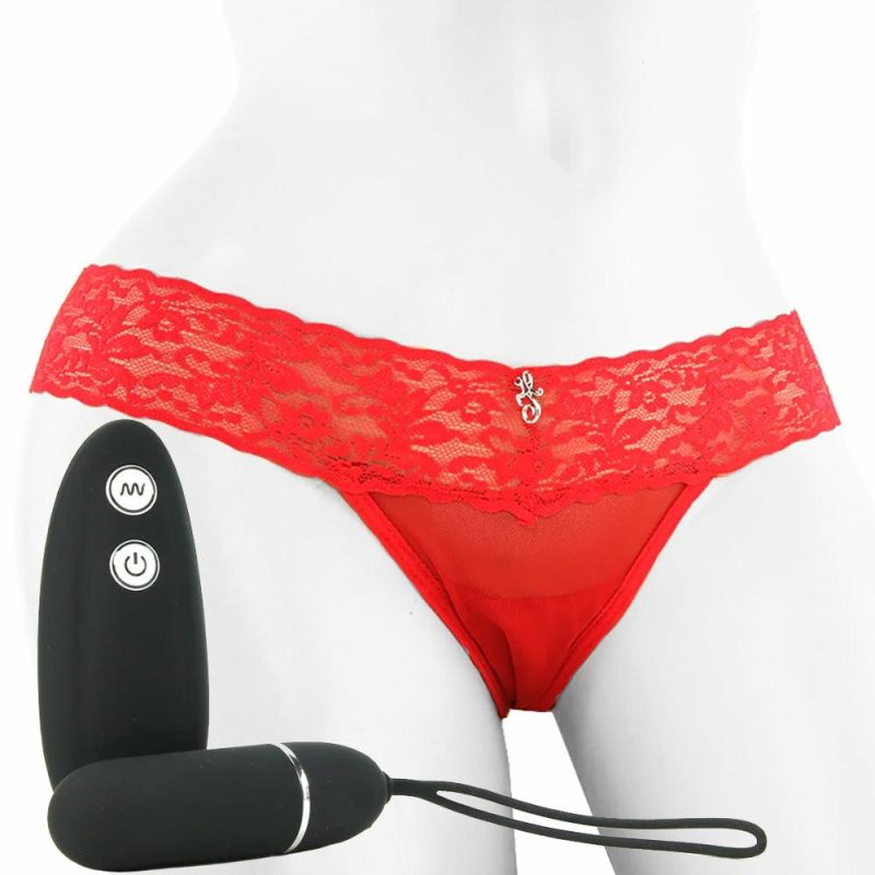 Lingerie | Wireless Remote Vibrating Red Panties In S/M Lingerie Electric Eel