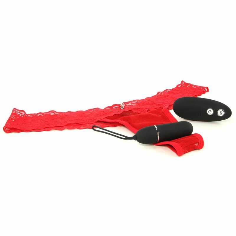 Lingerie | Wireless Remote Vibrating Red Panties In S/M Lingerie Electric Eel