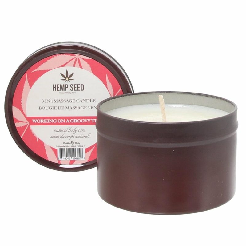 Lube | 3-In-1 Massage Candle 6Oz/170G In Working On A Groove Thing Lube Earthly Body