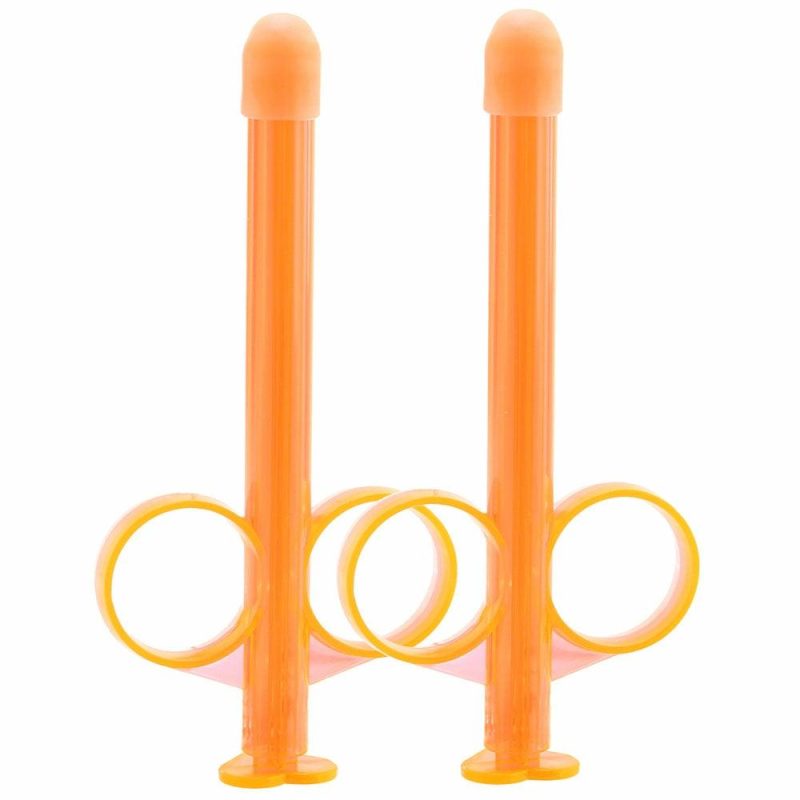 Lube | Lube Tube Applicator 2 Pack In Orange Anal Sex Toys Anal Sex Toys