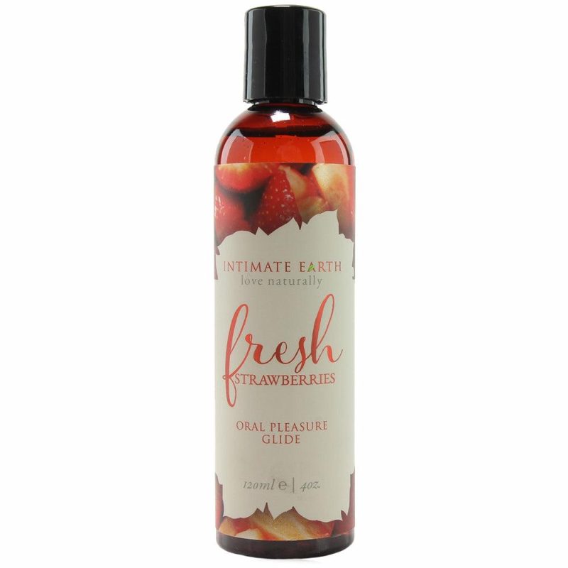 Lube | Oral Pleasure Glide 4Oz/120Ml In Fresh Strawberries Lube Intimate Earth