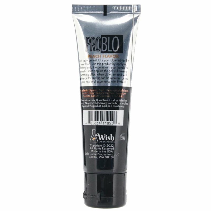 Lube | Pro Blo Flavored Oral Gel In Peach Lube Little Genie