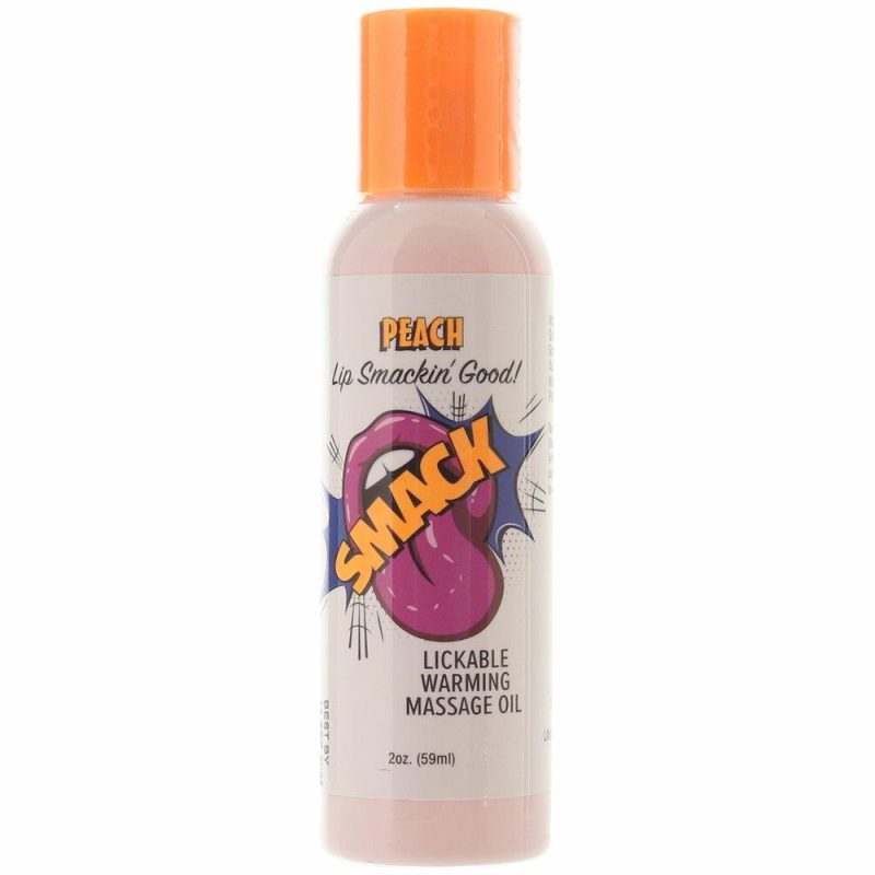 Lube | Smack Warming Massage Oil 2Oz/59Ml In Peach Lube Little Genie