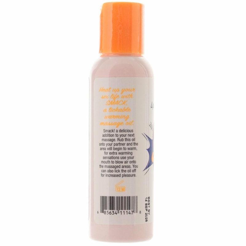 Lube | Smack Warming Massage Oil 2Oz/59Ml In Peach Lube Little Genie