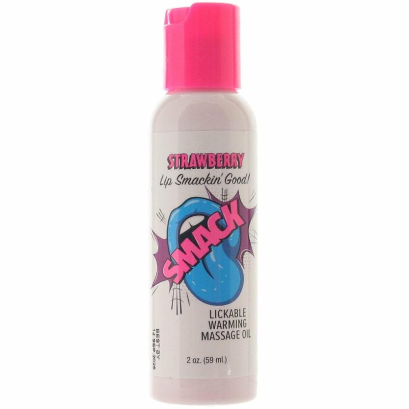 Lube | Smack Warming Massage Oil 2Oz/59Ml In Strawberry Lube Little Genie