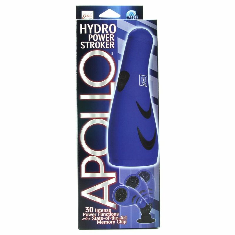 Male Masturbators | Apollo 30 Function Hydro Power Stroker In Blue Male Masturbators CalExotics