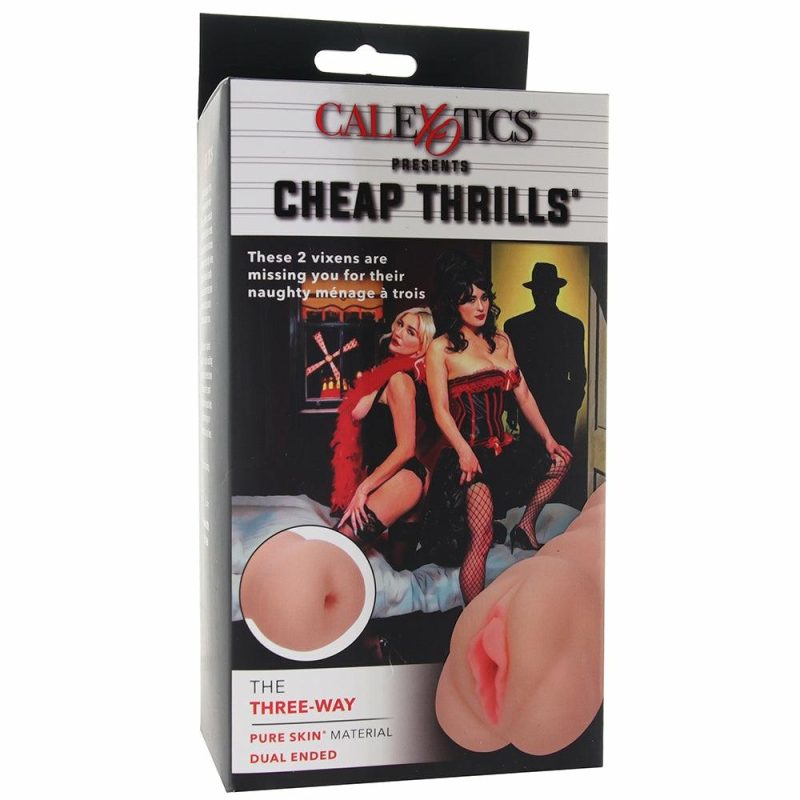 Male Masturbators | Cheap Thrills The Three-Way Pure Skin Stroker Male Masturbators CalExotics