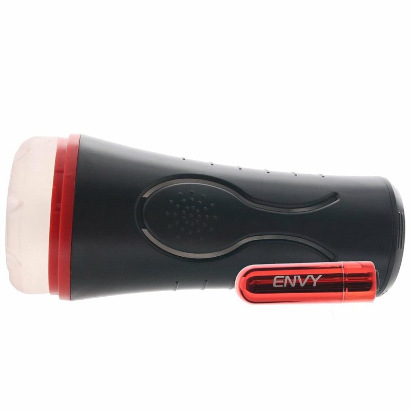 Male Masturbators | Envy Clear Clutch Textured Stroker Vibe Male Masturbators Male Masturbators