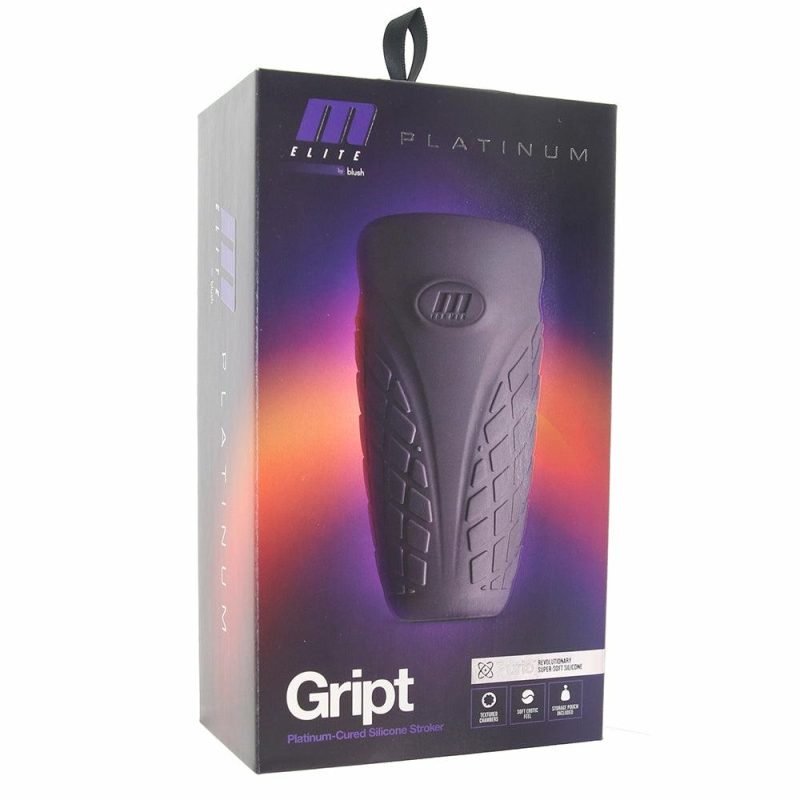 Male Masturbators | M Elite Platinum Gript Stroker Male Masturbators Blush