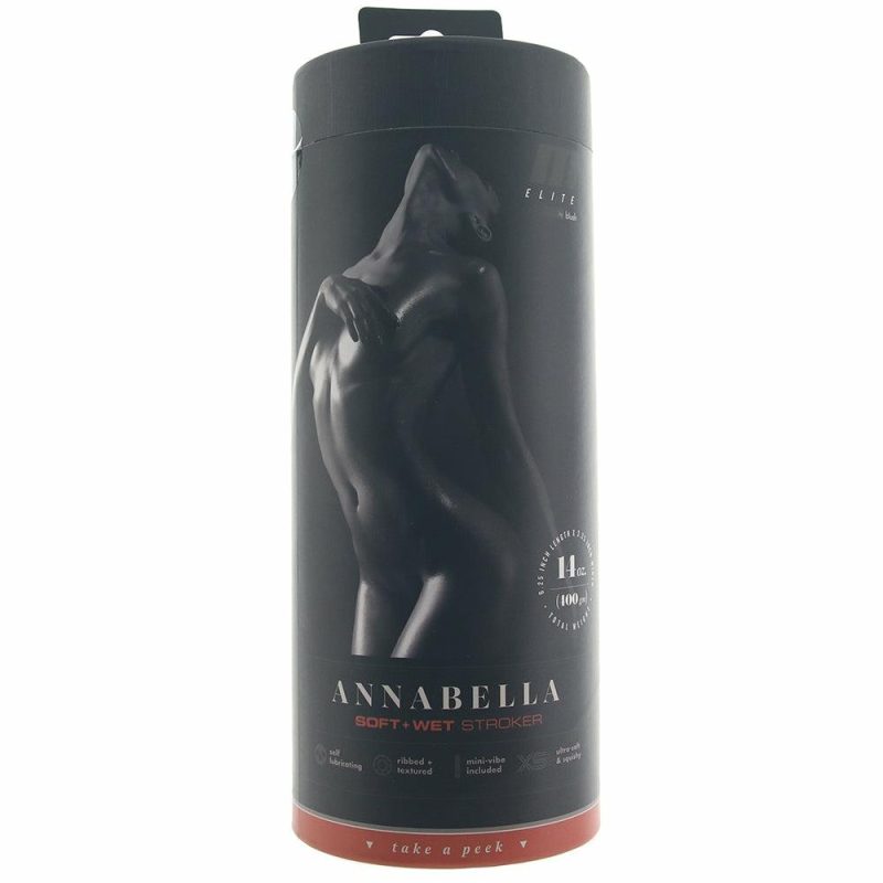 Male Masturbators | M Elite Soft And Wet Annabella Self Lubricating Stroker Male Masturbators Blush