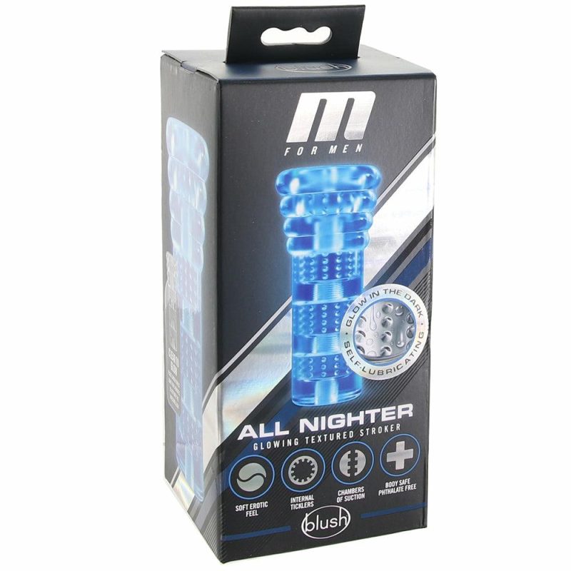 Male Masturbators | M For Men All Nighter Glowing Textured Stroker Male Masturbators Blush