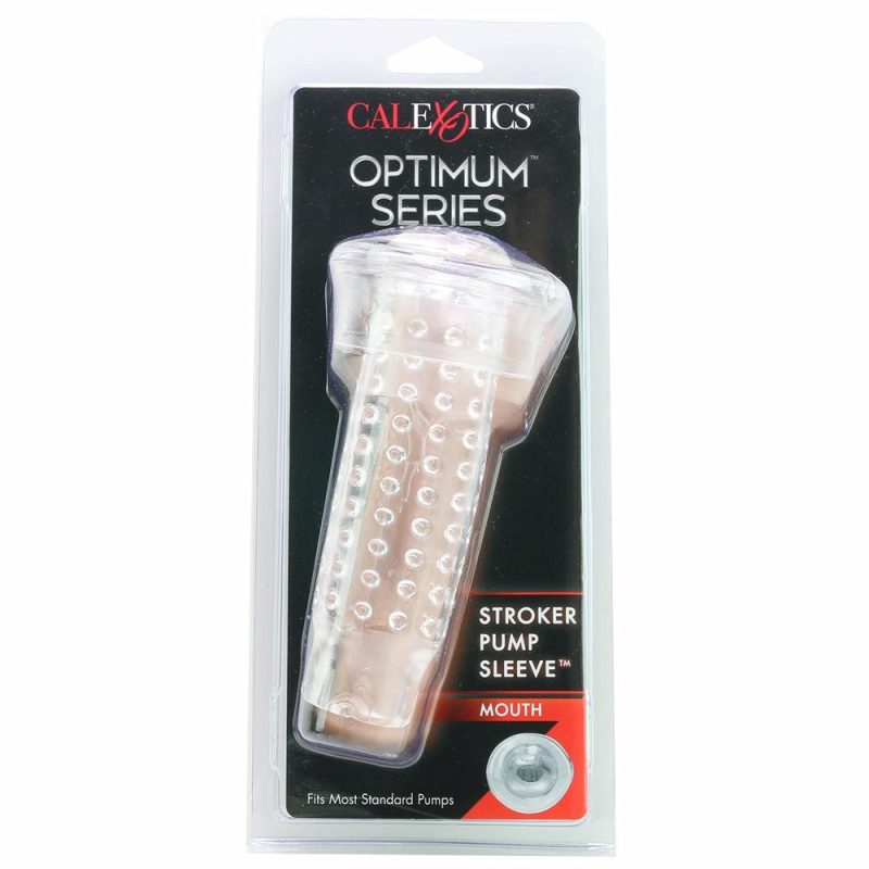 Male Masturbators | Optimum Series Mouth Stroker Pump Sleeve Male Masturbators CalExotics