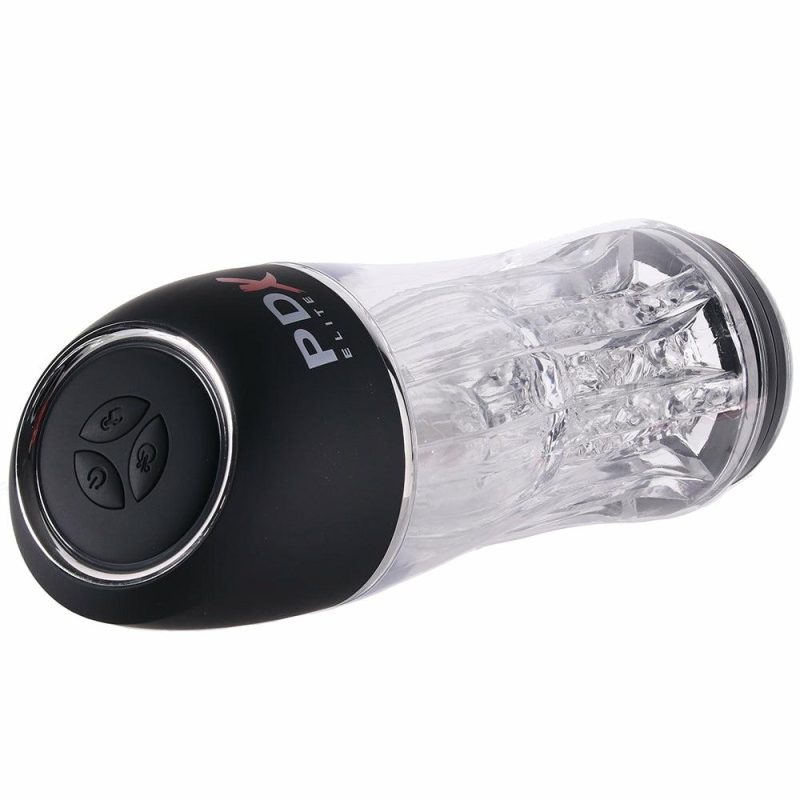 Male Masturbators | Pdx Elite Viewtube Pro See-Thru Stroker Vibe Male Masturbators Male Masturbators