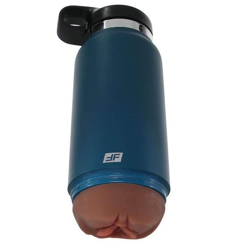 Male Masturbators | Pdx Plus Blue Fck Flask Discreet Stroker In Brown Male Masturbators Male Masturbators