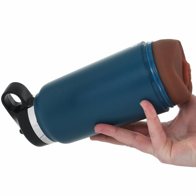 Male Masturbators | Pdx Plus Blue Fck Flask Discreet Stroker In Brown Male Masturbators Male Masturbators