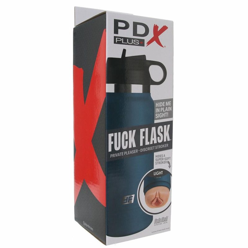 Male Masturbators | Pdx Plus Blue Fck Flask Discreet Stroker In Light Male Masturbators Male Masturbators