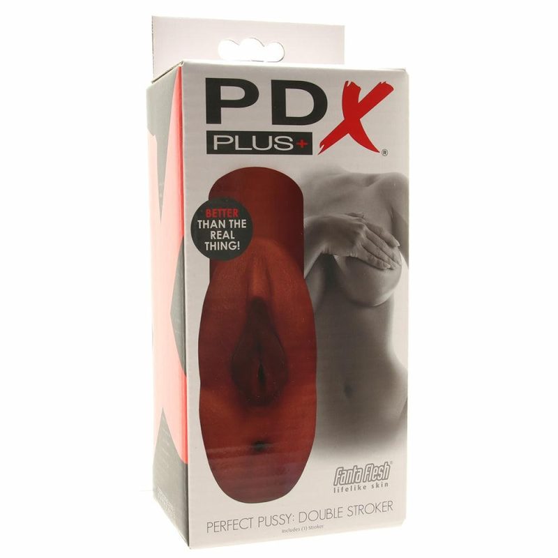 Male Masturbators | Pdx Plus Perfect Pussy Double Stroker In Brown Male Masturbators Male Masturbators