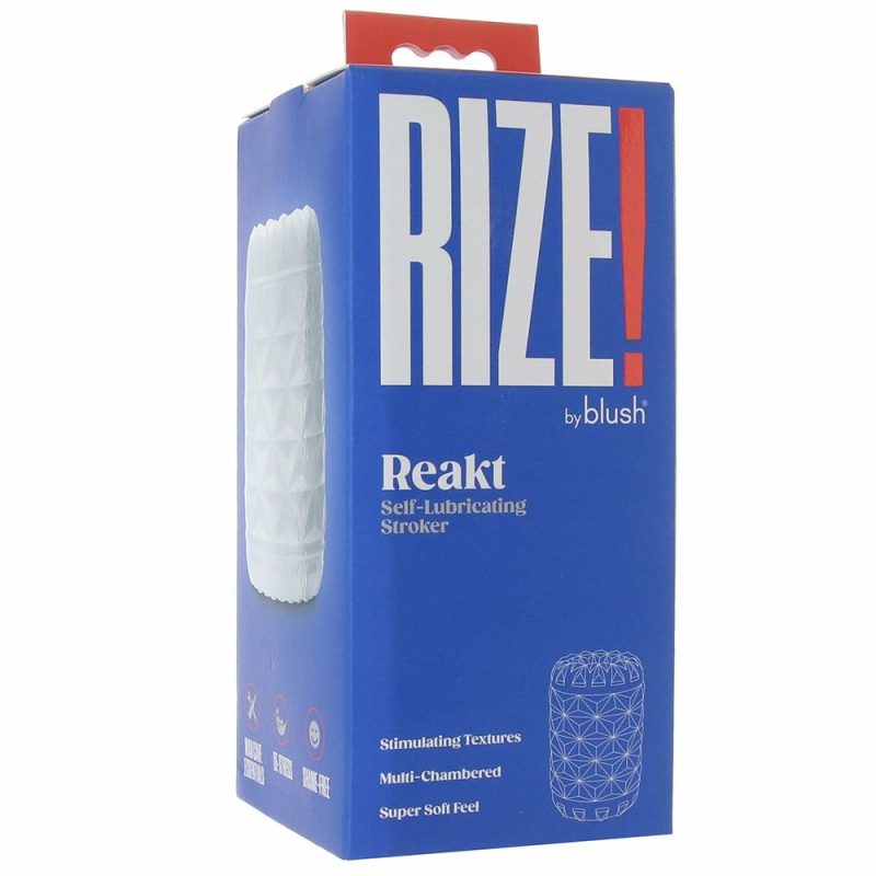 Male Masturbators | Rize Reakt Self-Lubricating Stroker Male Masturbators Blush