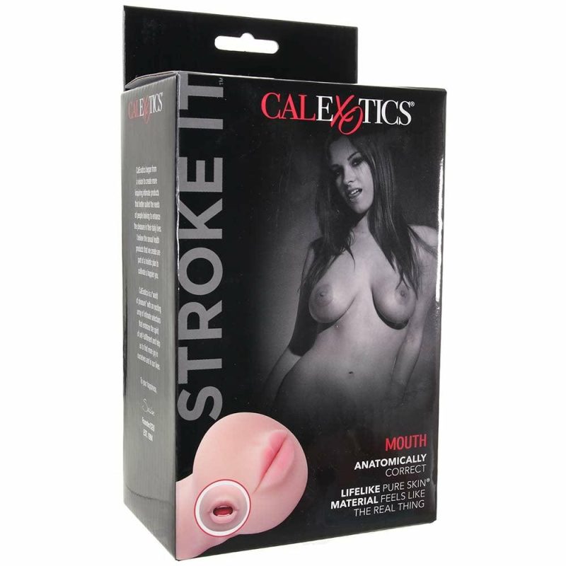 Male Masturbators | Stroke It Anatomical Mouth Stroker In Ivory Male Masturbators CalExotics