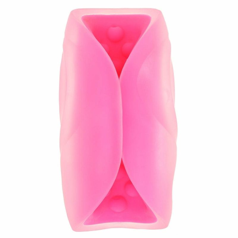 Male Masturbators | The Gripper Beaded Grip Open Sleeve Masturbator In Pink Male Masturbators CalExotics