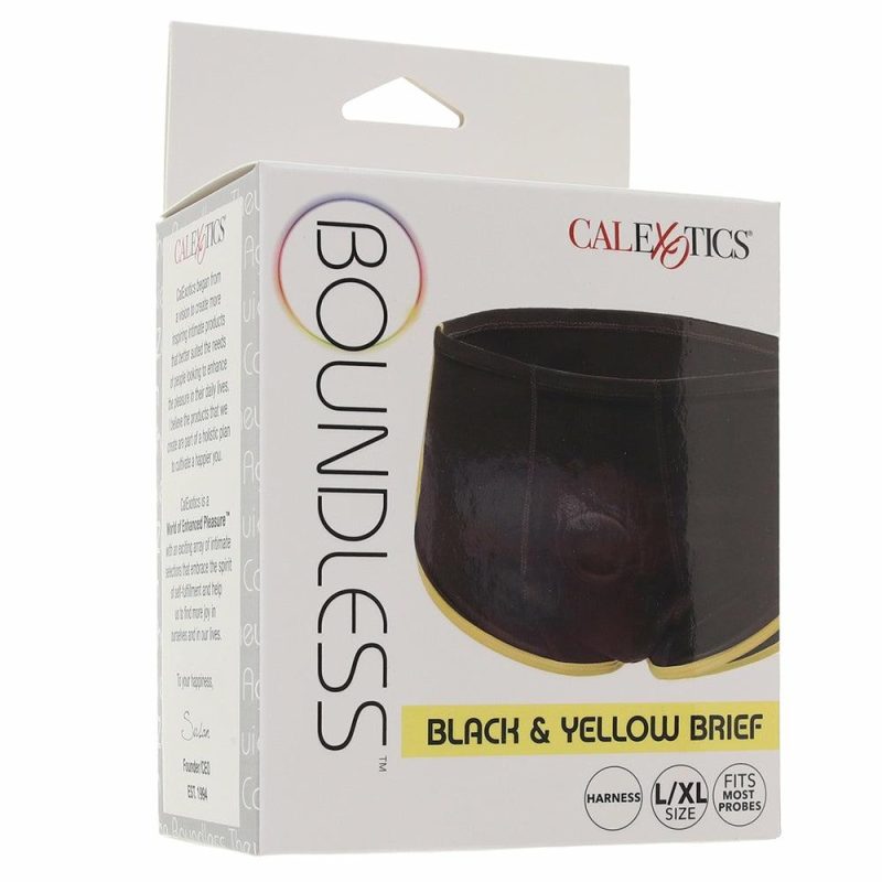 Sexual Wellness | Boundless Black & Yellow Brief In L/Xl Dildos CalExotics