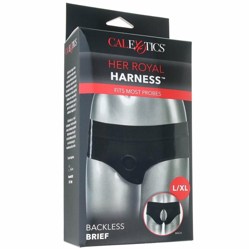 Sexual Wellness | Her Royal Harness Backless Brief In L/Xl Dildos CalExotics