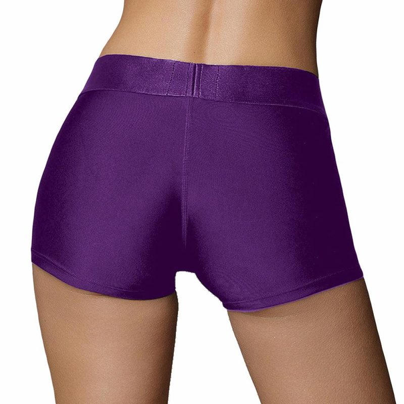 Sexual Wellness | Ouch! Vibrating Purple Strap-On Boxer In Xs/S Dildos Dildos