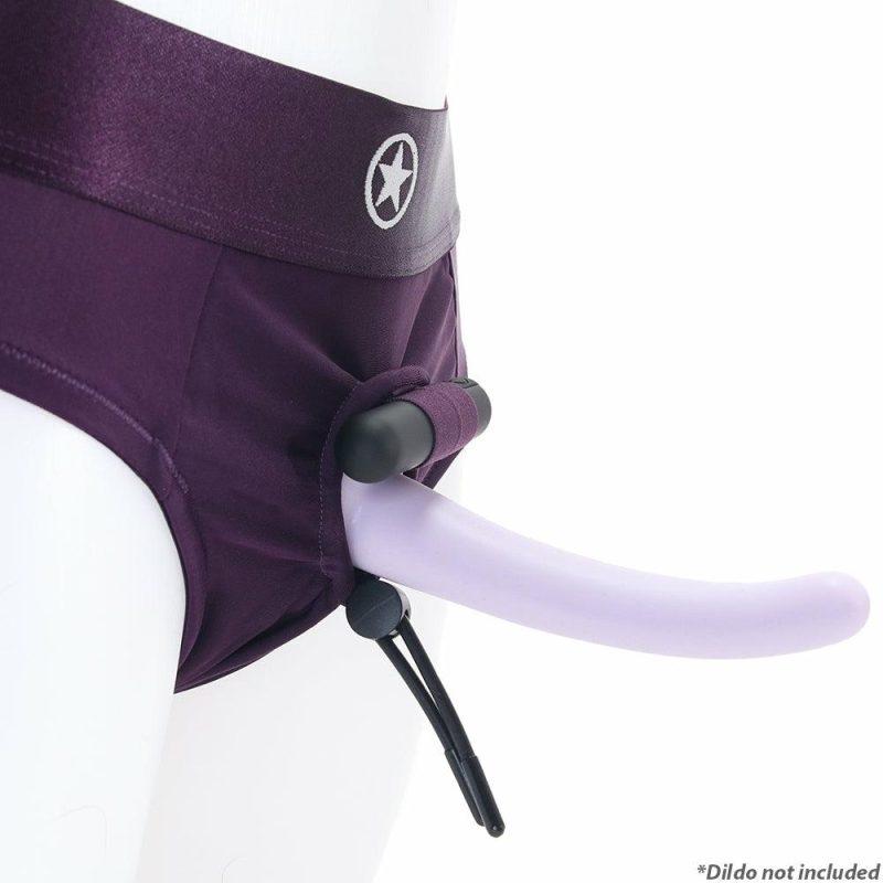 Sexual Wellness | Ouch! Vibrating Purple Strap-On Strappy Thong In Xl/2Xl Dildos Dildos