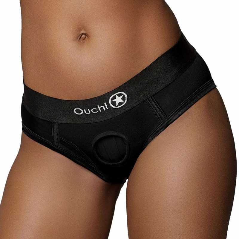 Sexual Wellness | Ouch! Vibrating Strap-On High Cut Brief In M/L Dildos Dildos