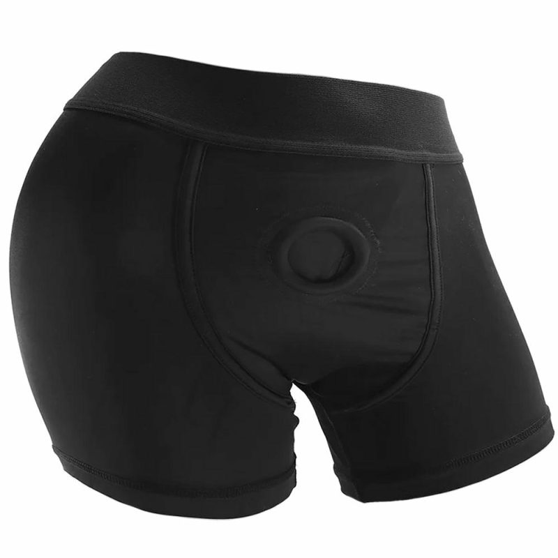 Sexual Wellness | Packer Gear Black Boxer Brief Harness In L/Xl Dildos CalExotics