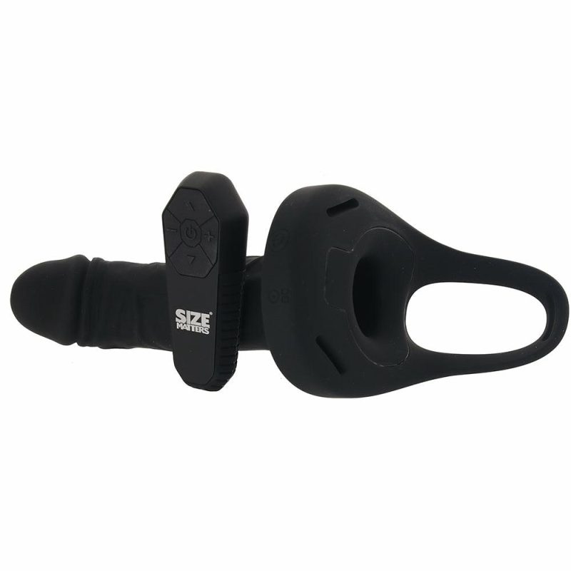 Sexual Wellness | Size Matters 2 Inch Remote Penis Sheath In Black Dildos Black